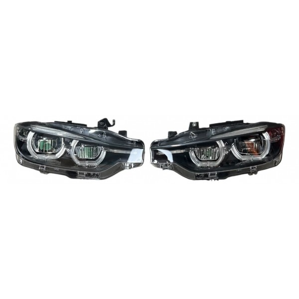Par Farol Led Mascara Negra Completo Bmw 320i 2.0 2016