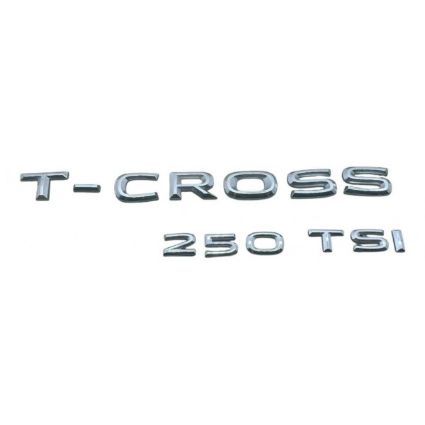 Kit Emblema Letreiro Tampa Traseira Vw T-cross 250 Tsi 2020