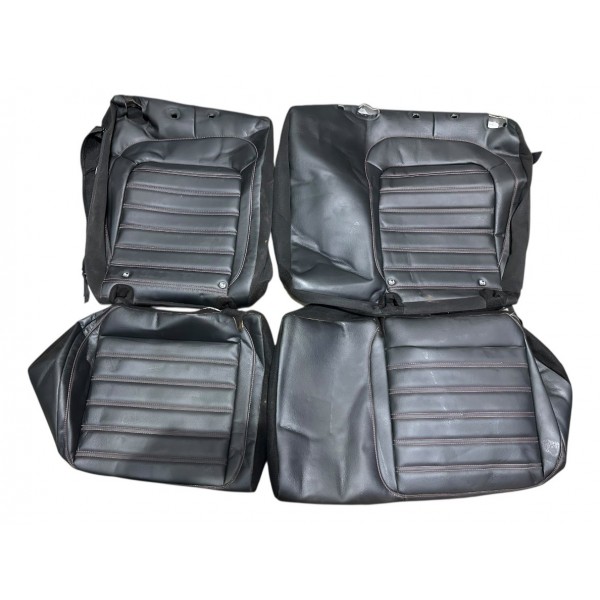 Par Capa Couro Original Banco Traseiro Fiat Fastback 1.3 24 Preto