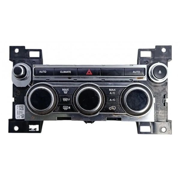 Botão Comando Ar Condicionado Digital Dianteiro Range Rover Preto Com Detalhes Em Prata