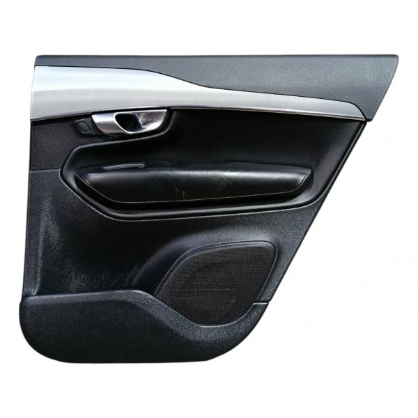 Forro Porta Traseira Direita Volvo Xc90 T6 2.0 2020 Preto Com Detalhe Prateado