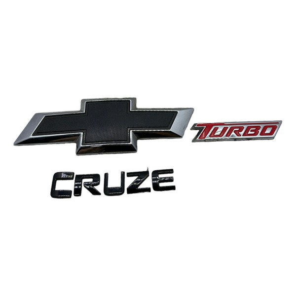 Kit Emblema Black Tampa Porta Malas Cruze Lt 1.4  2017 Ler